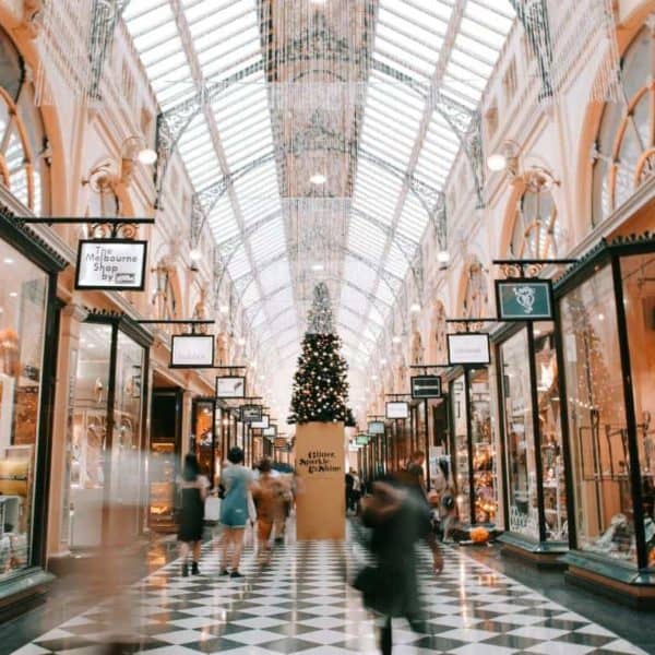 mall during christmas