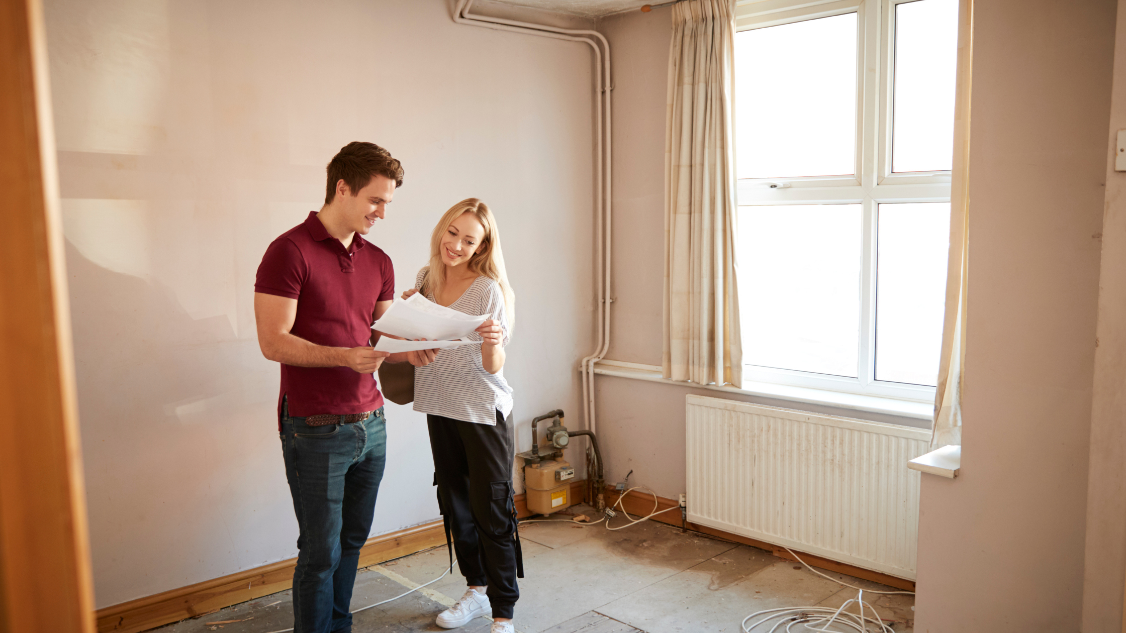 A pre-acquisition survey being completed by a surveyor