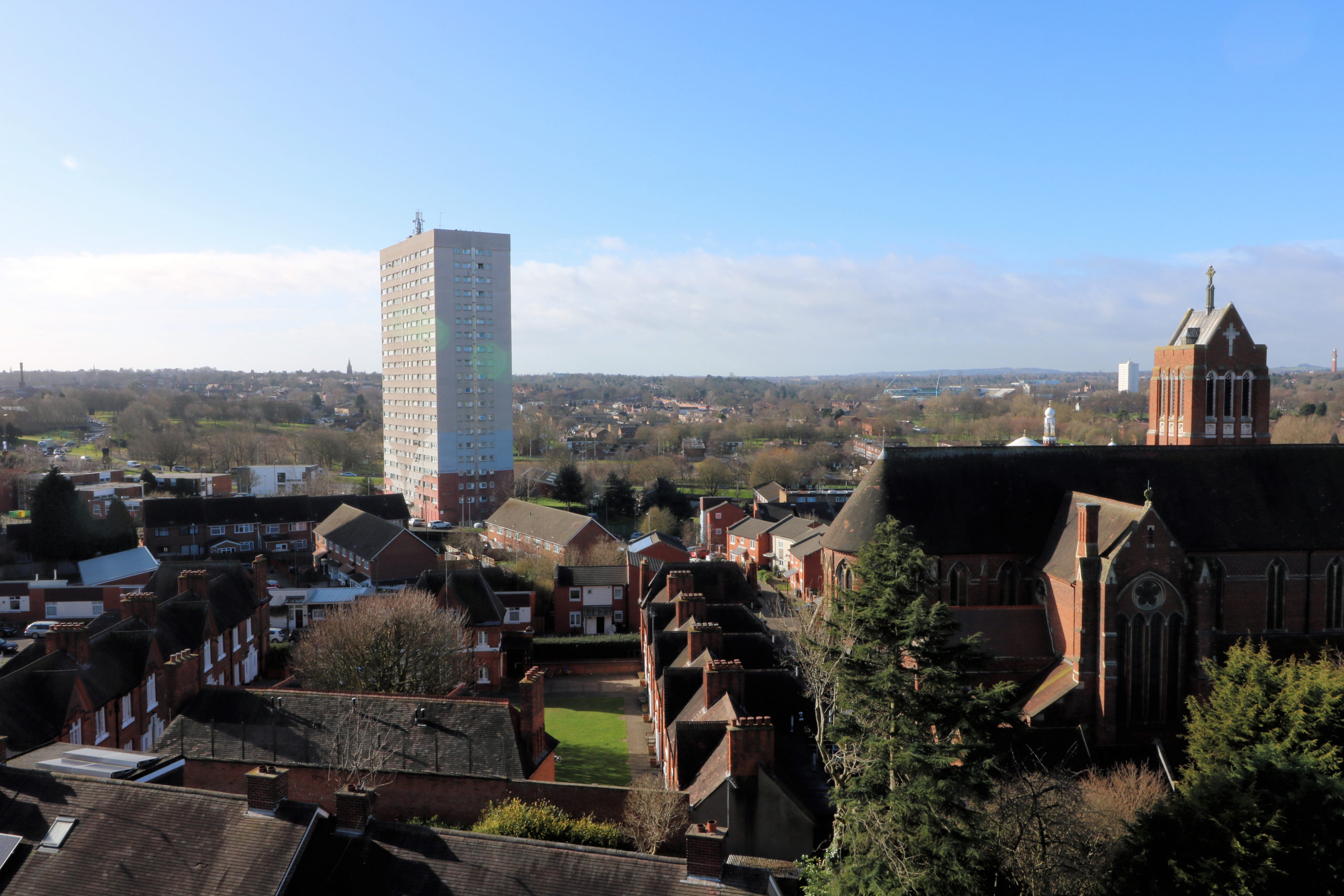 drone survey overlooking Edgbaston