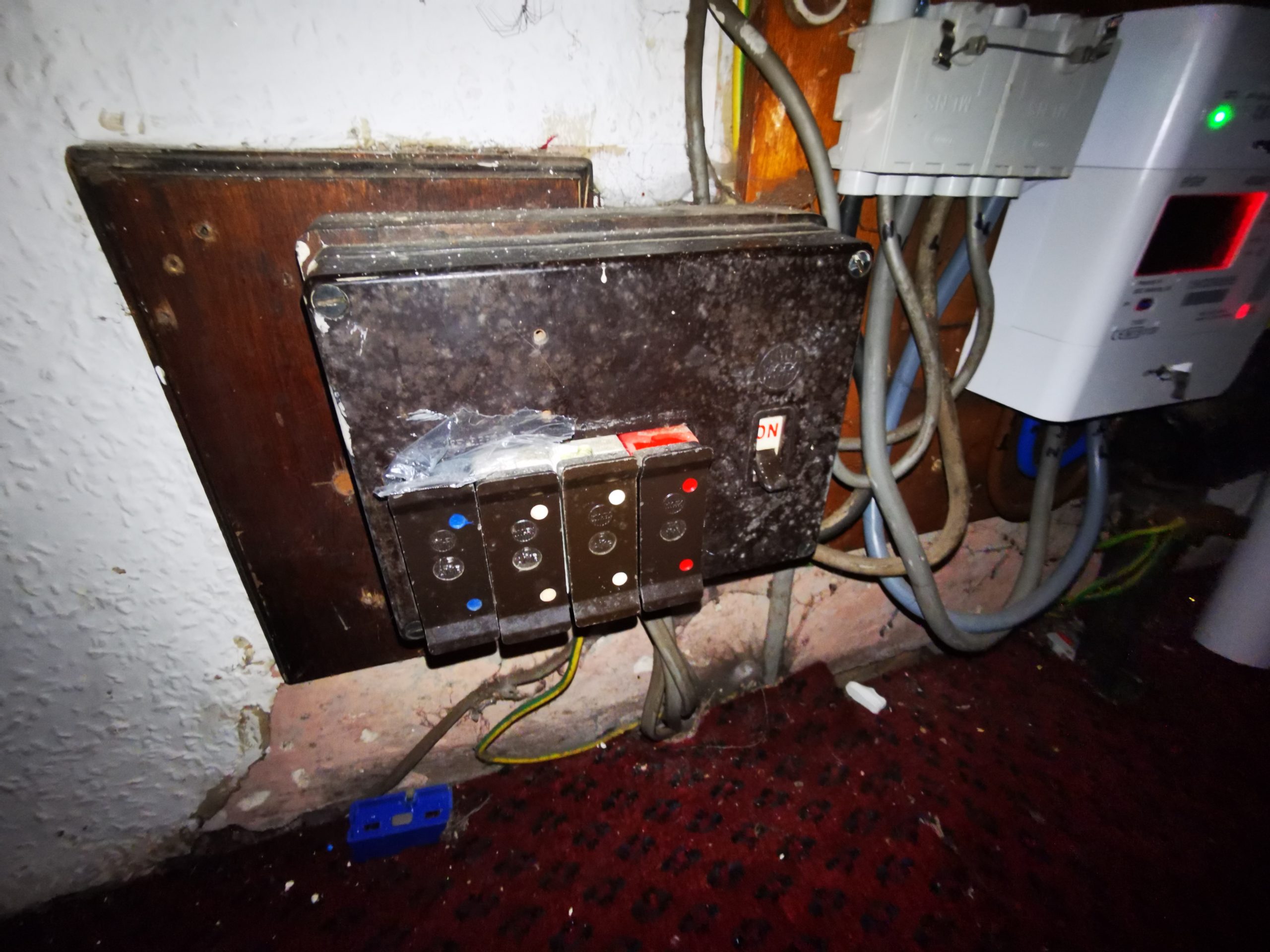 old fuse board found on manchester house survey