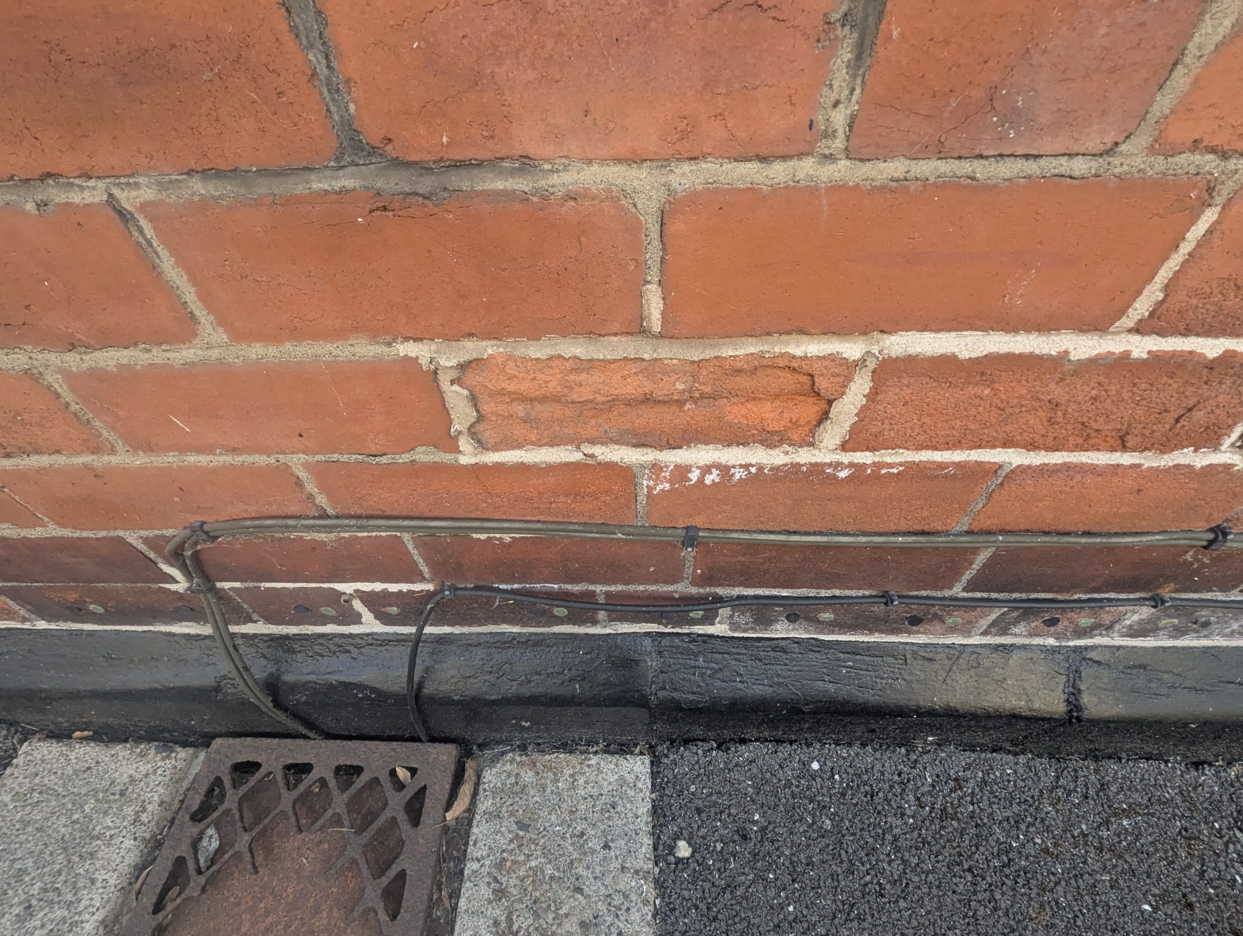 isolated failing brickwork