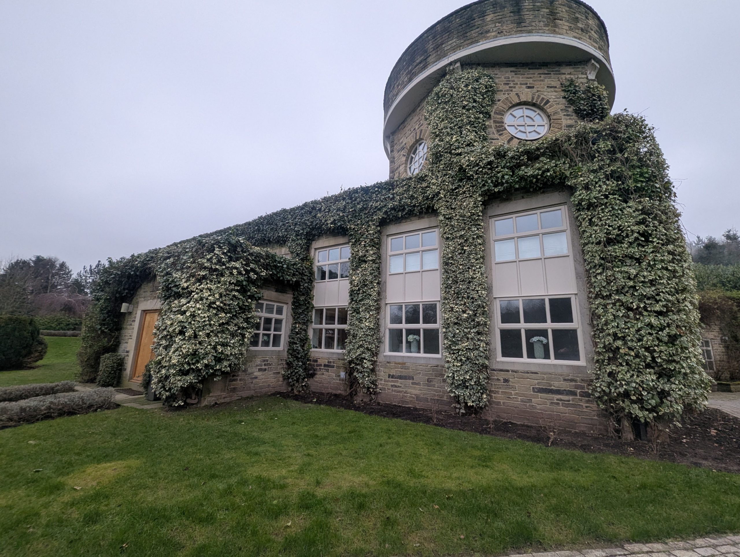 Former water tower and associated estate buildings surveyed in Derbyshire